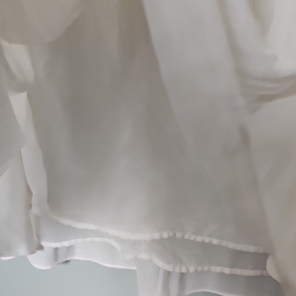 H&M Romantic Office Sleeveless Pleated A Line Chiffon Layered Blouse Large - Picture 7 of 11
